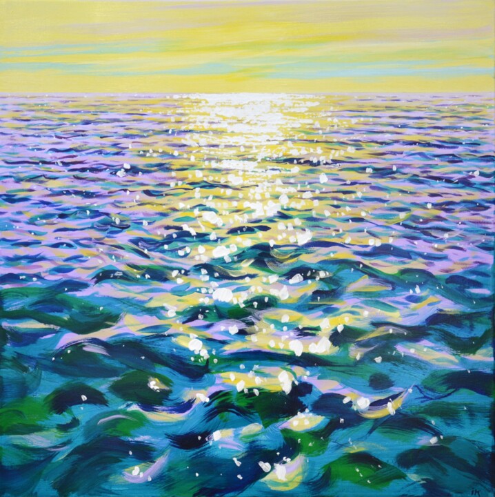 Peinture intitulée "Sea. Light 110." par Iryna Kastsova, Œuvre d'art originale, Acrylique Monté sur Châssis en bois