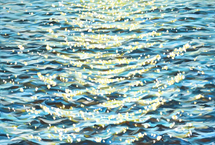Картина под названием "Light on the water…" - Iryna Kastsova, Подлинное произведение искусства, Акрил Установлен на Деревянн…