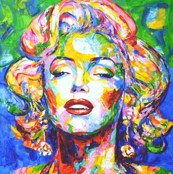 Painting titled "Marilyn Monroe 20" by Iryna Kastsova, Original Artwork, Acrylic