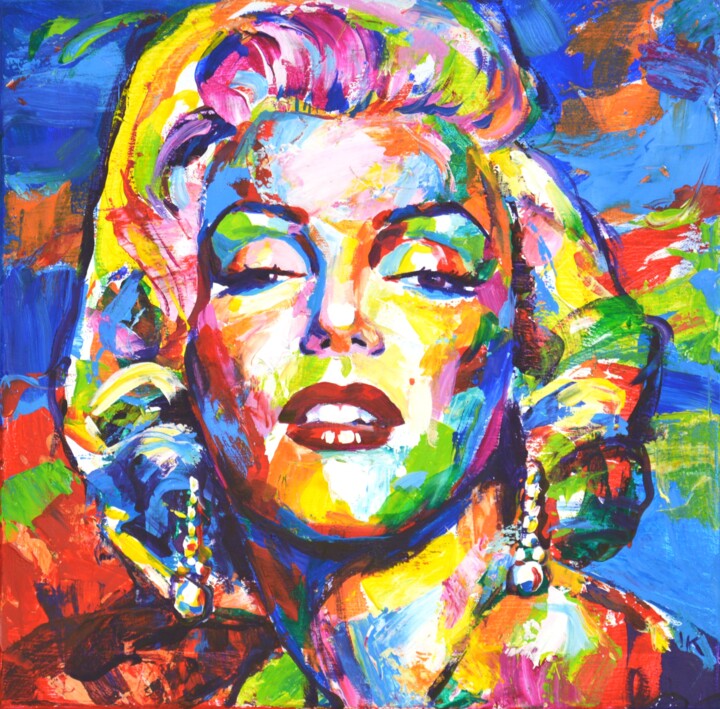 Pittura intitolato "Marilyn Monroe 21" da Iryna Kastsova, Opera d'arte originale, Acrilico Montato su Telaio per barella in…