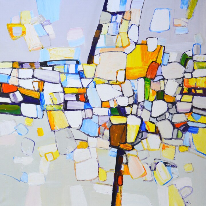Картина под названием "Abstraction 36." - Iryna Kastsova, Подлинное произведение искусства, Акрил Установлен на Деревянная р…