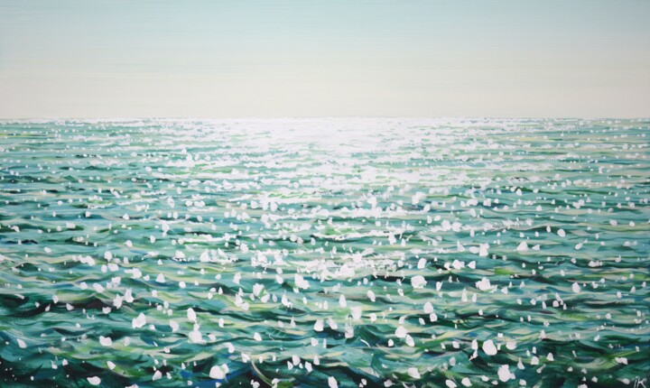 "Sea emerald." başlıklı Tablo Iryna Kastsova tarafından, Orijinal sanat, Akrilik Ahşap Sedye çerçevesi üzerine monte edilmiş