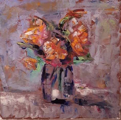 Картина под названием "artflower3" - Irena, Подлинное произведение искусства, Масло