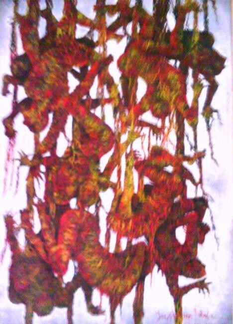 Peinture intitulée "kejiret" par Isa Ashiem Billah, Œuvre d'art originale, Huile