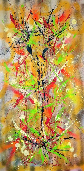 Painting titled "N° 139  -  Printemp…" by Isa-L, Original Artwork, Acrylic