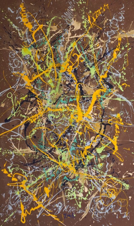 제목이 "N° 20.65 Au delà de…"인 미술작품 Isa-L로, 원작, 아크릴 나무 들것 프레임에 장착됨