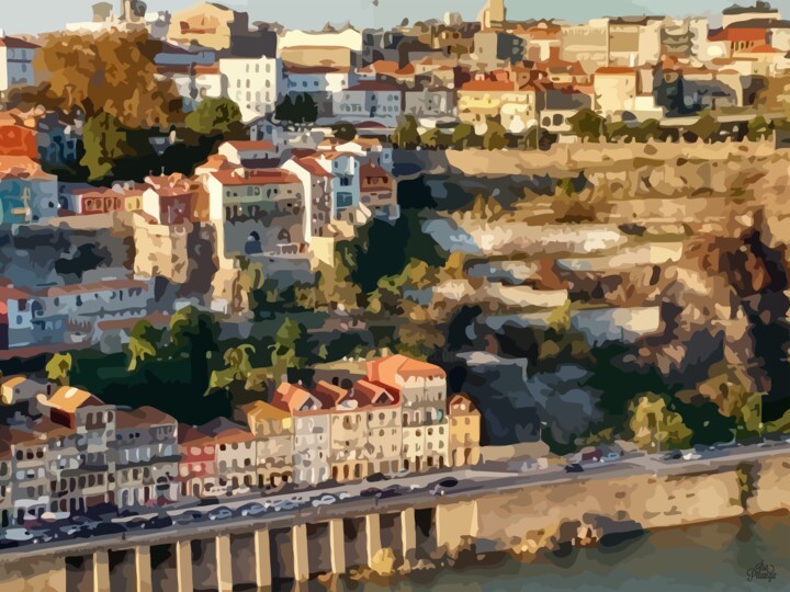 Digital Arts titled "Velho Porto" by Isa Pítanga, Original Artwork, Digital Painting