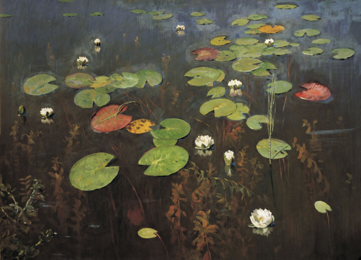 Peinture intitulée "Nénuphar" par Isaac Levitan, Œuvre d'art originale, Huile