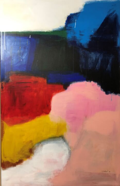 Malarstwo zatytułowany „Untitled abstract 3” autorstwa Isaac Sellam, Oryginalna praca, Akryl