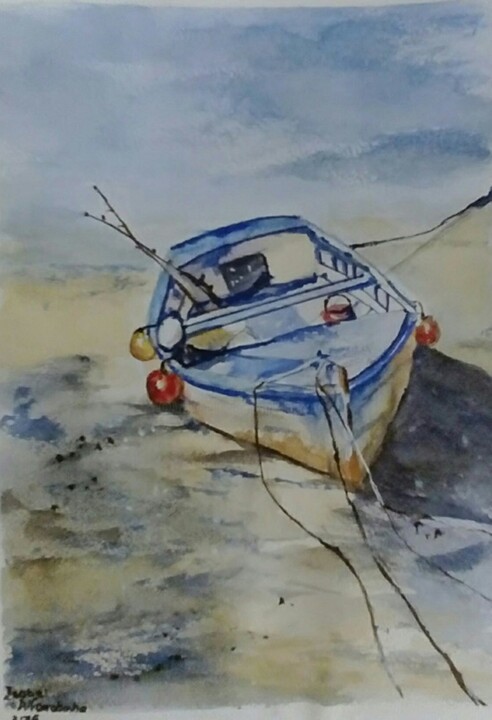 Pintura intitulada "barco.jpg" por Isabel Alfarrobinha, Obras de arte originais, Aquarela