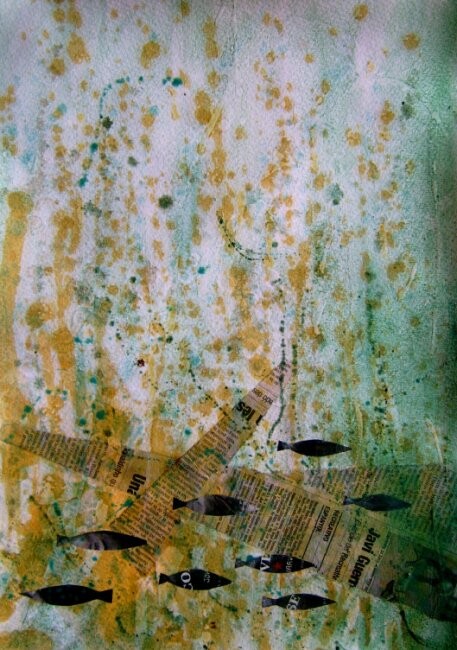 Pittura intitolato "MARINA 3" da Isabel Cosin, Opera d'arte originale, Olio