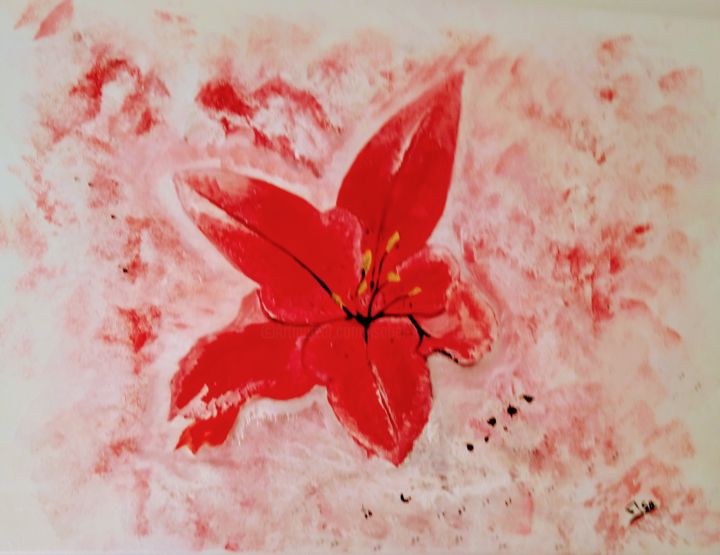 Painting titled "Lys" by Isa, Original Artwork, Acrylic