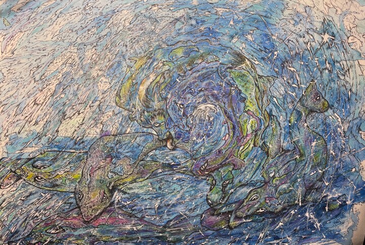 绘画 标题为“Sea Creatures” 由Isabel Ferrer, 原创艺术品, 水彩