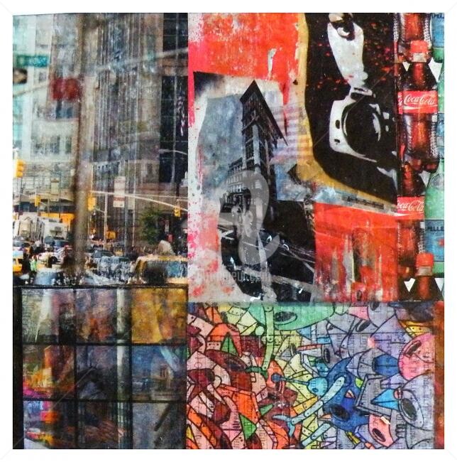 Collages getiteld "Street" door Isabel Kehr, Origineel Kunstwerk, Anders