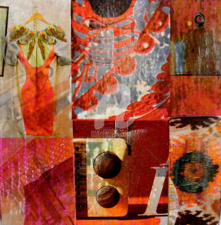 Collages getiteld "My dress" door Isabel Kehr, Origineel Kunstwerk, Anders
