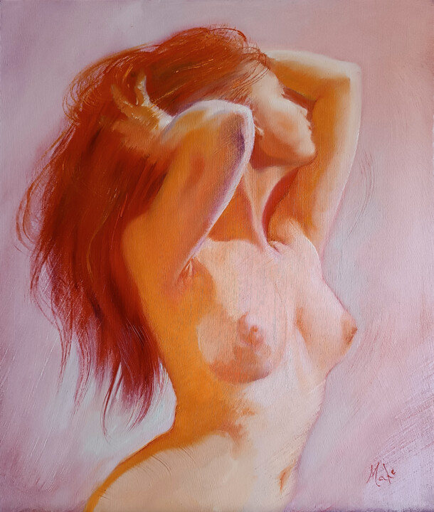 Peinture intitulée "Perle de Rosée / De…" par Isabel Mahe, Œuvre d'art originale, Huile