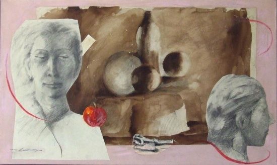 Pintura intitulada "Tentação" por Isabel Mourão, Obras de arte originais