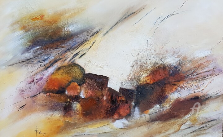 Картина под названием "SUAVE LUZ N°330" - Isabel Ollange, Подлинное произведение искусства, Масло Установлен на Деревянная р…
