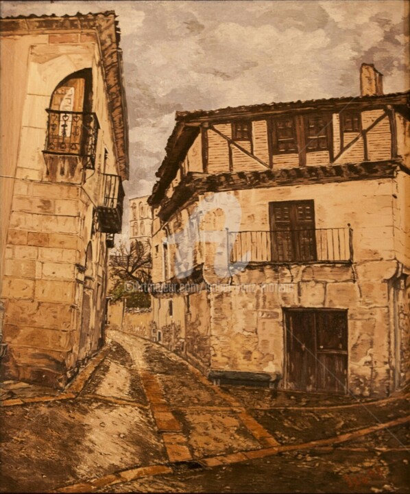 Painting titled "pedraza" by Isabel Sanz Moreno, Original Artwork, Oil