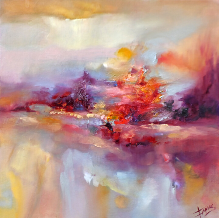 Painting titled "Naturaleza, vida y…" by Isabel Tapias, Original Artwork, Oil