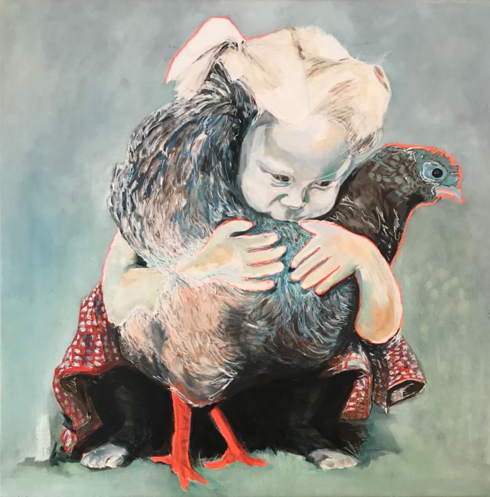 Painting titled "Untitled" by Isabella Theys, Original Art, Oil