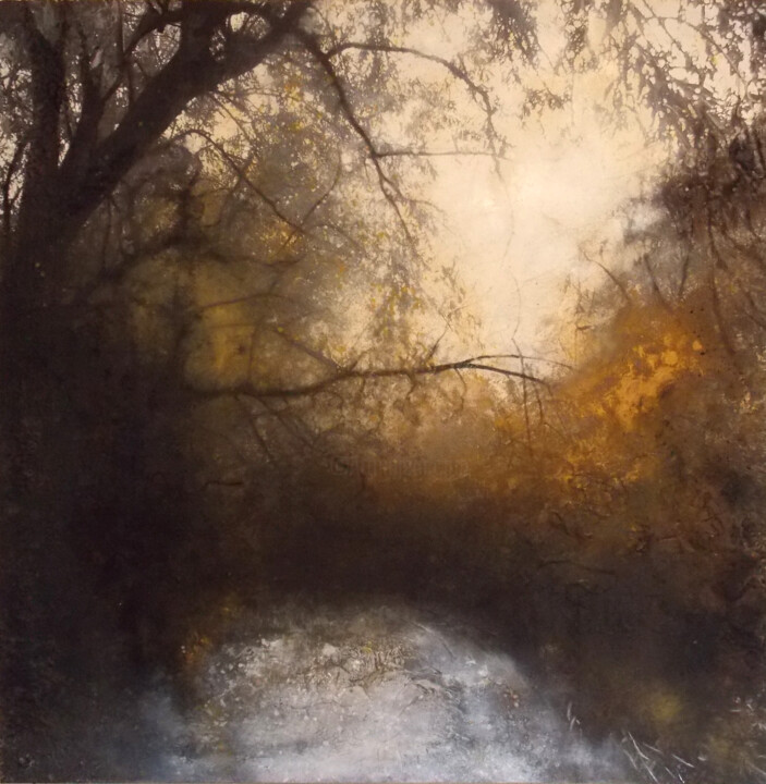 Pittura intitolato "Hidden in the river" da Isabelle Amante, Opera d'arte originale, Altro