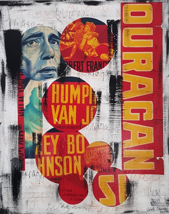 Collages intitulée ""OURAGAN "" par Isabelle Blondel, Œuvre d'art originale, Collages