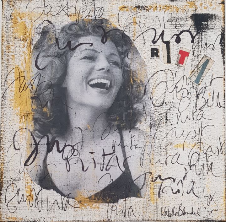 Collages intitulée "JUST RITA" par Isabelle Blondel, Œuvre d'art originale, Collages
