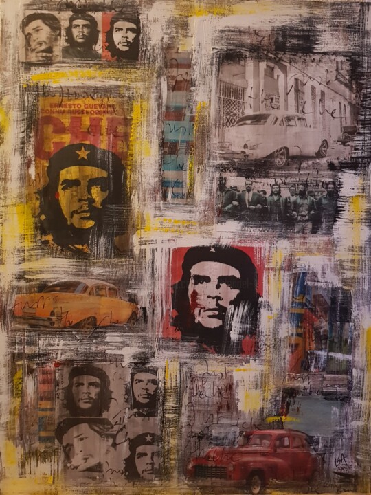 Collages titled "JUST THE CHE" by Isabelle Blondel, Original Artwork, Collages