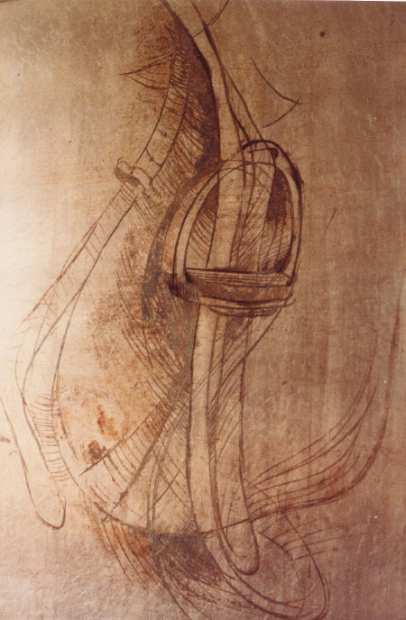 Pintura titulada "L'ETRIER D'OR" por Isabelle Delamarre, Obra de arte original, Oleo