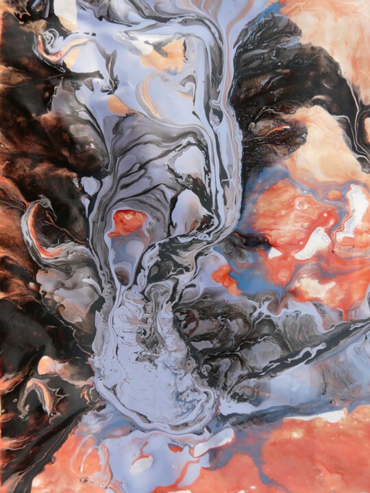 Pittura intitolato "Fluage" da Isabelle Delteil Mc Williams, Opera d'arte originale, Acrilico