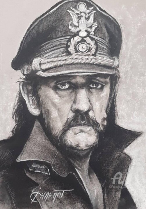 Dibujo titulada "Lemmy" por Isabelle Derangere, Obra de arte original, Pastel