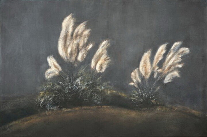 Pittura intitolato "Dans le vent" da Isabelle Frossard Corthay, Opera d'arte originale, Acrilico