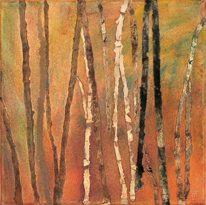 Painting titled "été" by Isabelle Frossard Corthay, Original Artwork