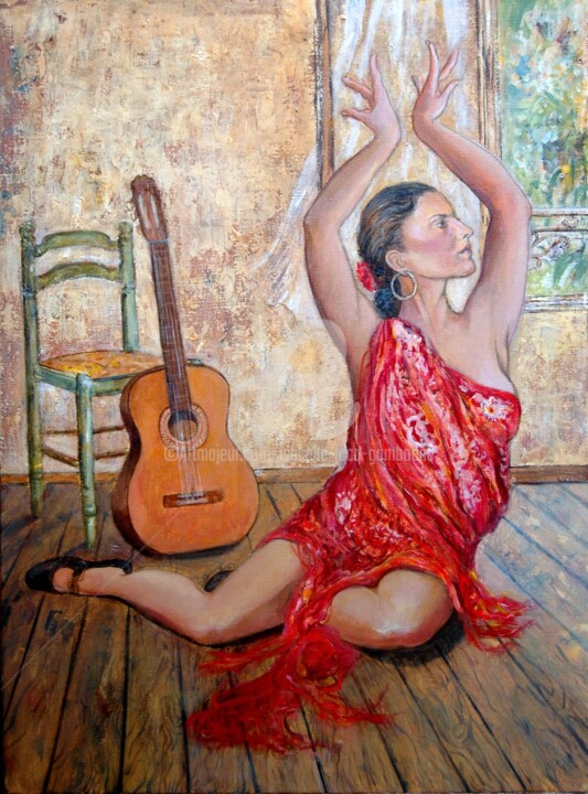 Картина под названием "Arco de Luz" - Isabelle Jacq (Gamboena), Подлинное произведение искусства