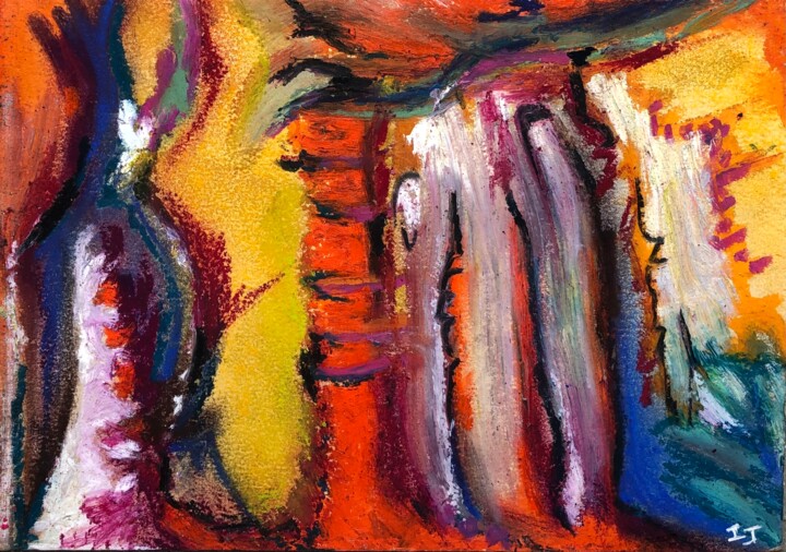 Painting titled "Kalalau Terre sacré…" by Isabelle Jourdant, Original Artwork, Pastel