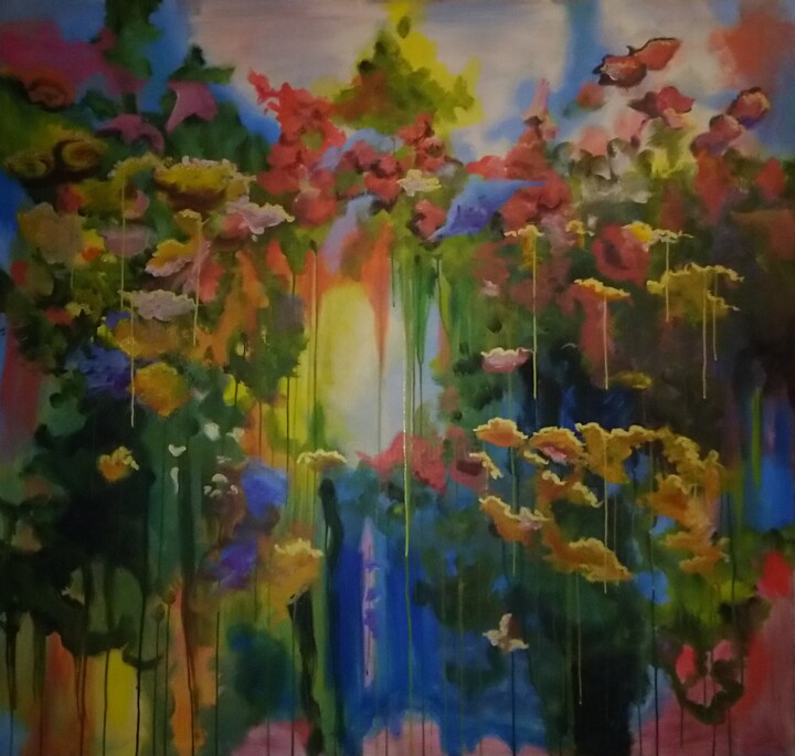 Pittura intitolato "Bohemian Nature" da Isabelle Jura, Opera d'arte originale, Acrilico