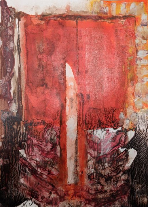 Peinture intitulée "Semaine sanglante" par Isabelle Langlois, Œuvre d'art originale, Acrylique