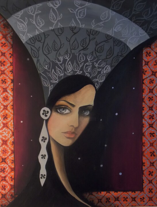 Peinture intitulée "Morgane" par Isabelle Le Pors, Œuvre d'art originale, Acrylique