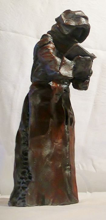 Sculpture titled "Deo Gracias - Pièce…" by Isabelle Mathis, Original Artwork, Terra cotta