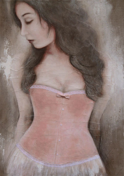 Painting titled ""Le temps des corse…" by Isabelle Milloz, Original Artwork