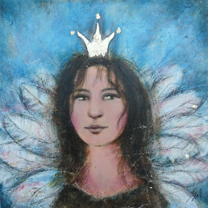 Peinture intitulée "Ma reine" par Isabelle Milloz, Œuvre d'art originale, Acrylique