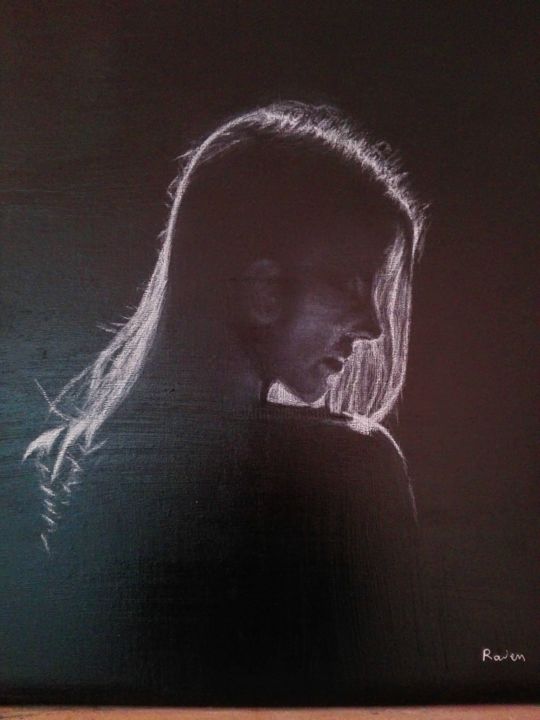 Peinture intitulée "face4" par Raven, Œuvre d'art originale, Acrylique