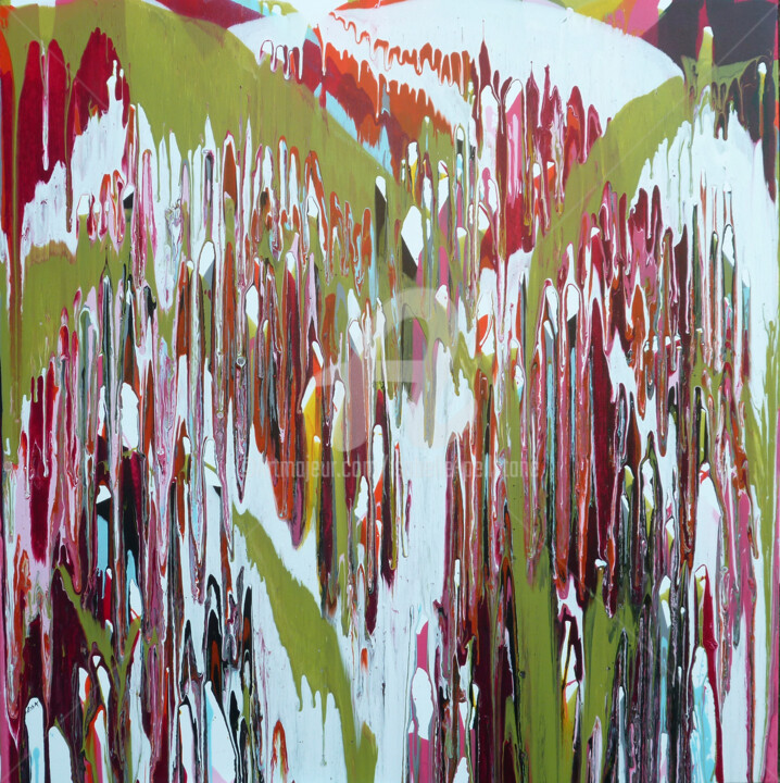 Peinture intitulée "Urban Jungle 2" par Isabelle Pelletane, Œuvre d'art originale, Acrylique Monté sur Châssis en bois