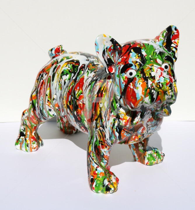 Sculpture titled "Bull" by Isabelle Pelletane, Original Artwork, Acrylic