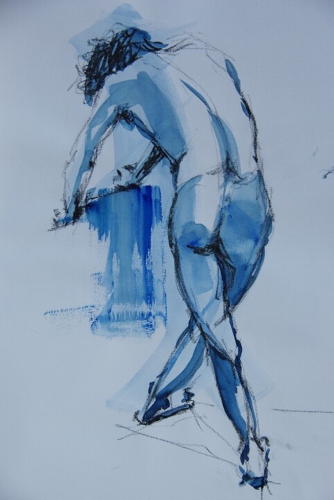 Drawing titled "Croquis I" by Isabelle Seruch Capouillez, Original Artwork, Ink