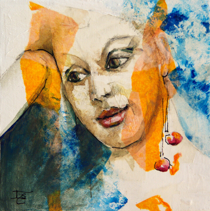 Pittura intitolato "2015 N°2" da Isabelle Seruch Capouillez, Opera d'arte originale, Acrilico