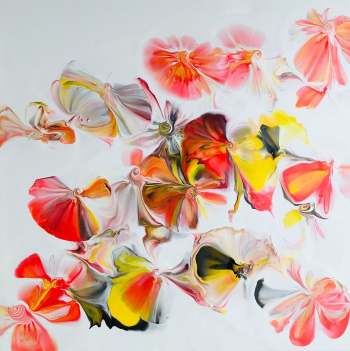 Rêve De Fleurs Painting By Isa Mosaik Artmajeur