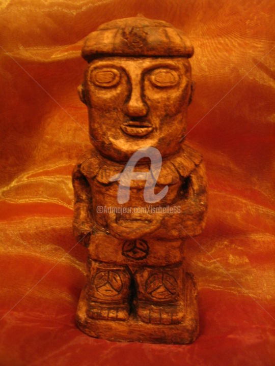 Sculpture titled "Colombie" by Isabelle Blot, Original Artwork, Terra cotta