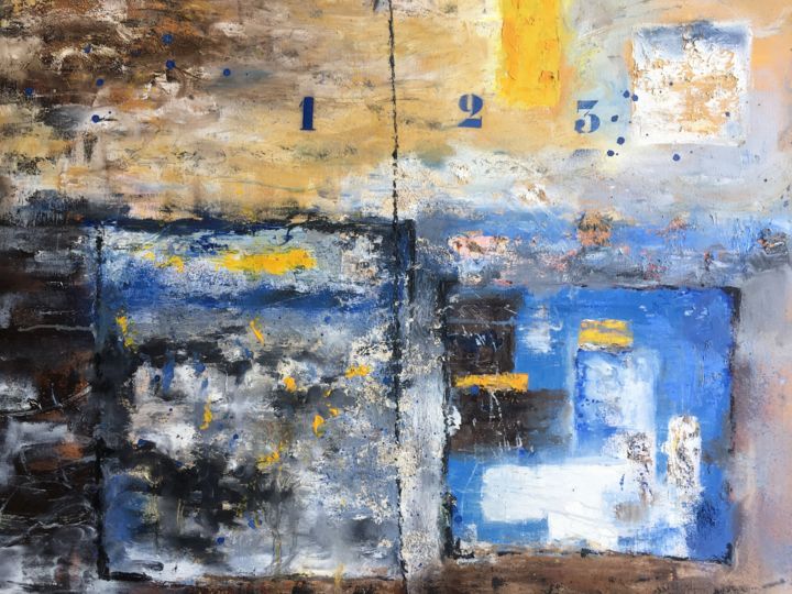 Peinture intitulée "1, 2, 3," par Isabelle Andrau, Œuvre d'art originale, Huile